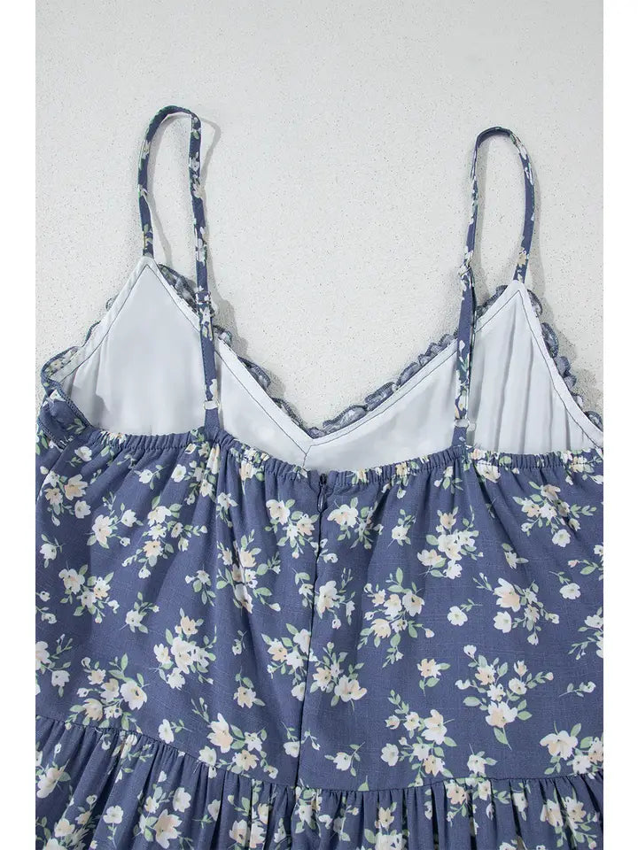 Light Blue and Floral Dress