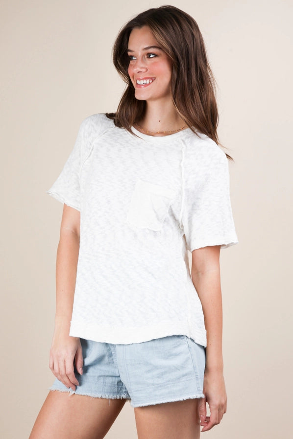 Casual Knit Top - White