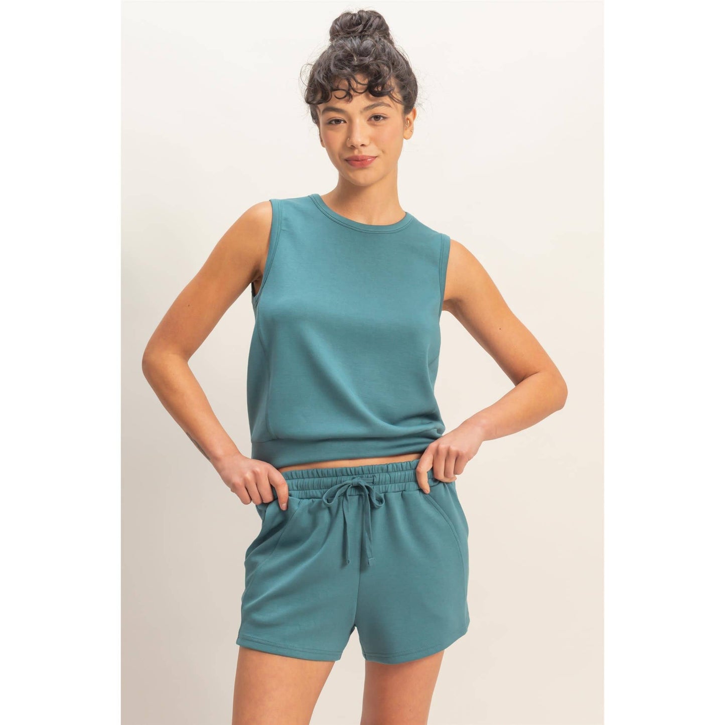 Tammy’s Crewneck Tank - Dark Teal