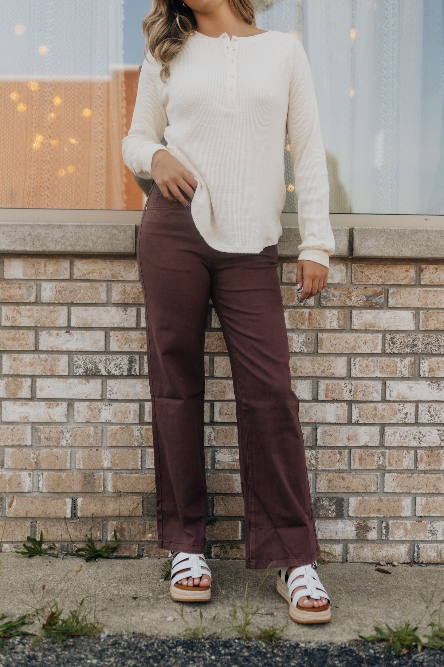 Oatmeal Knit Top