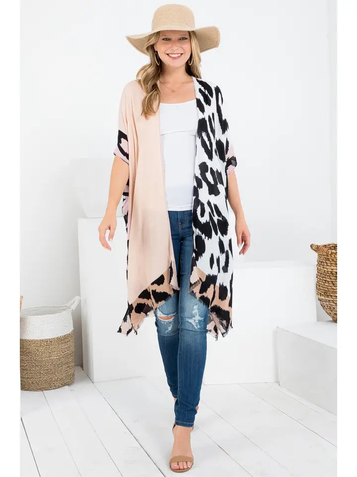 Animal Print Kimono