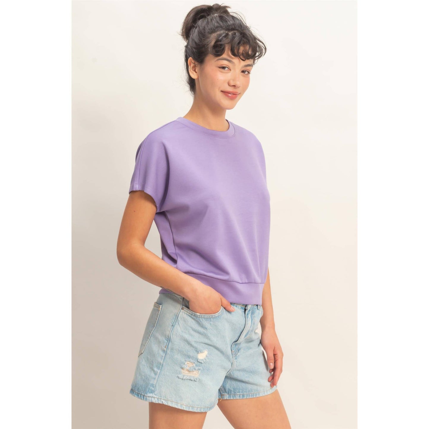 Tammy’s Short Sleeve Crewneck - Dusty Purple