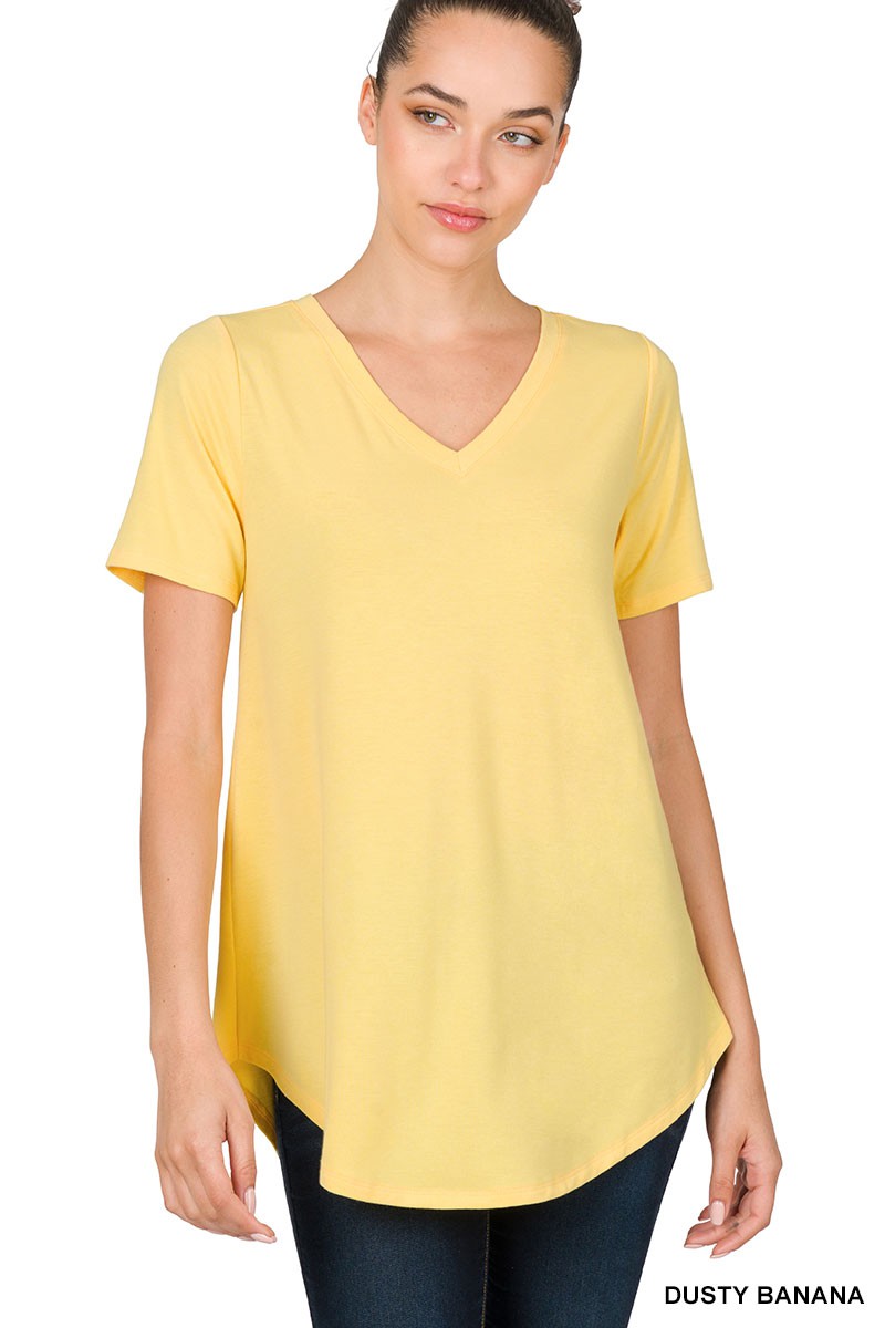 Basic V-Neck - Banana