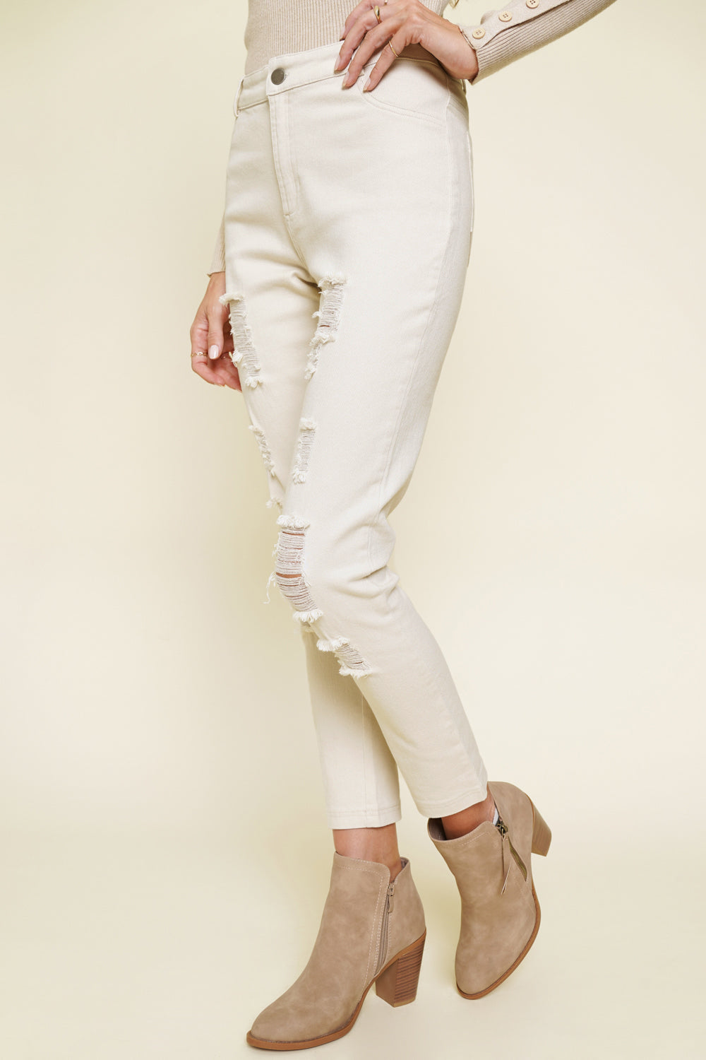 Ivory Skinny Jean