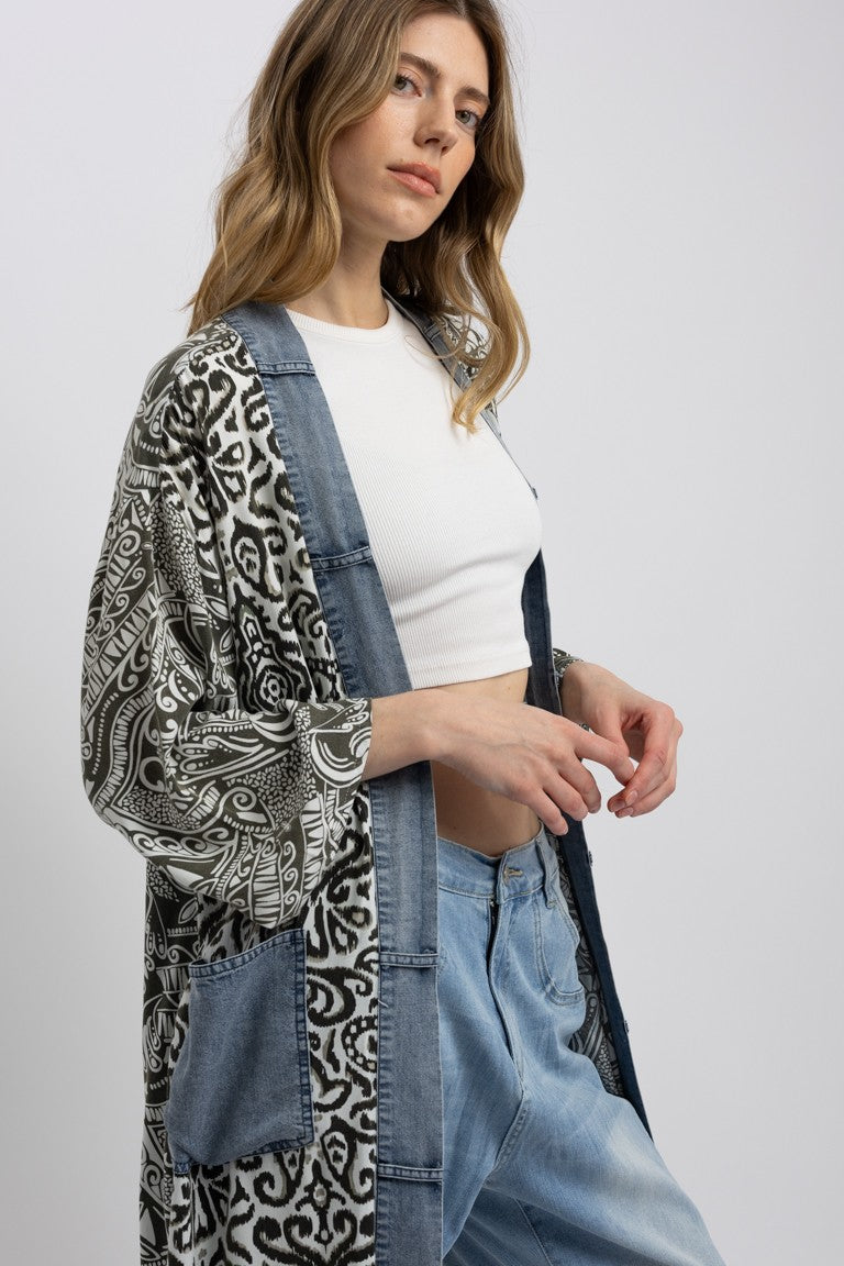 Black & White Patterned Shawl