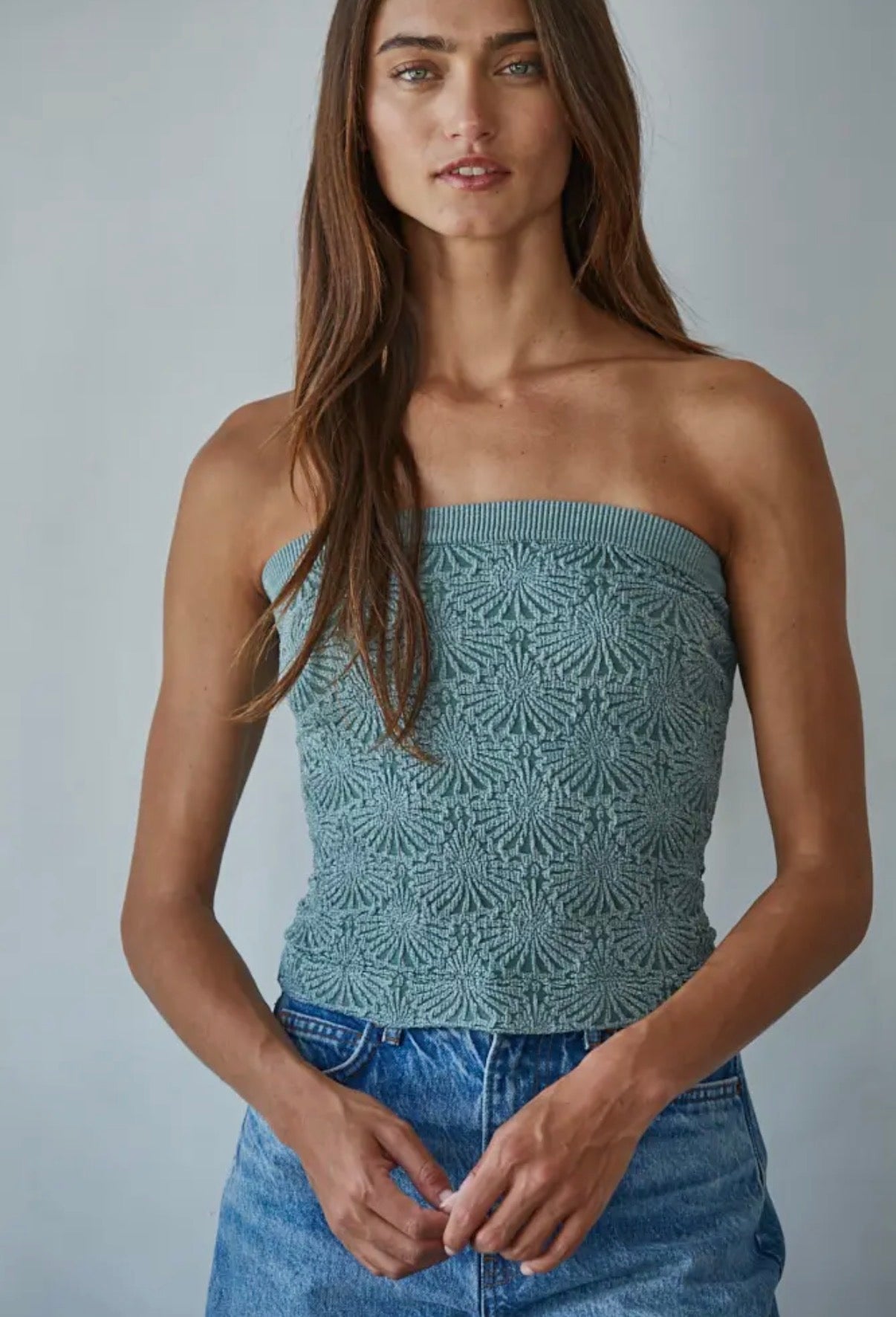 Heartbreak Tube Top - Dark Teal
