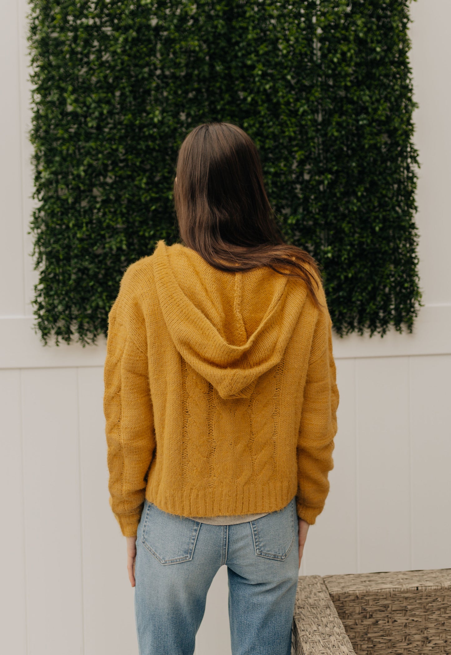 Mustard Yarn Cardigan
