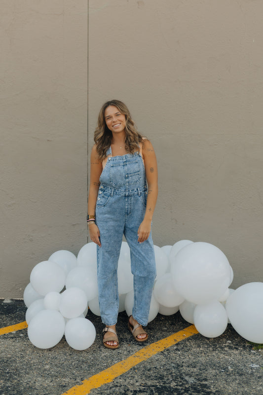 Stone Washed Denim Bibs
