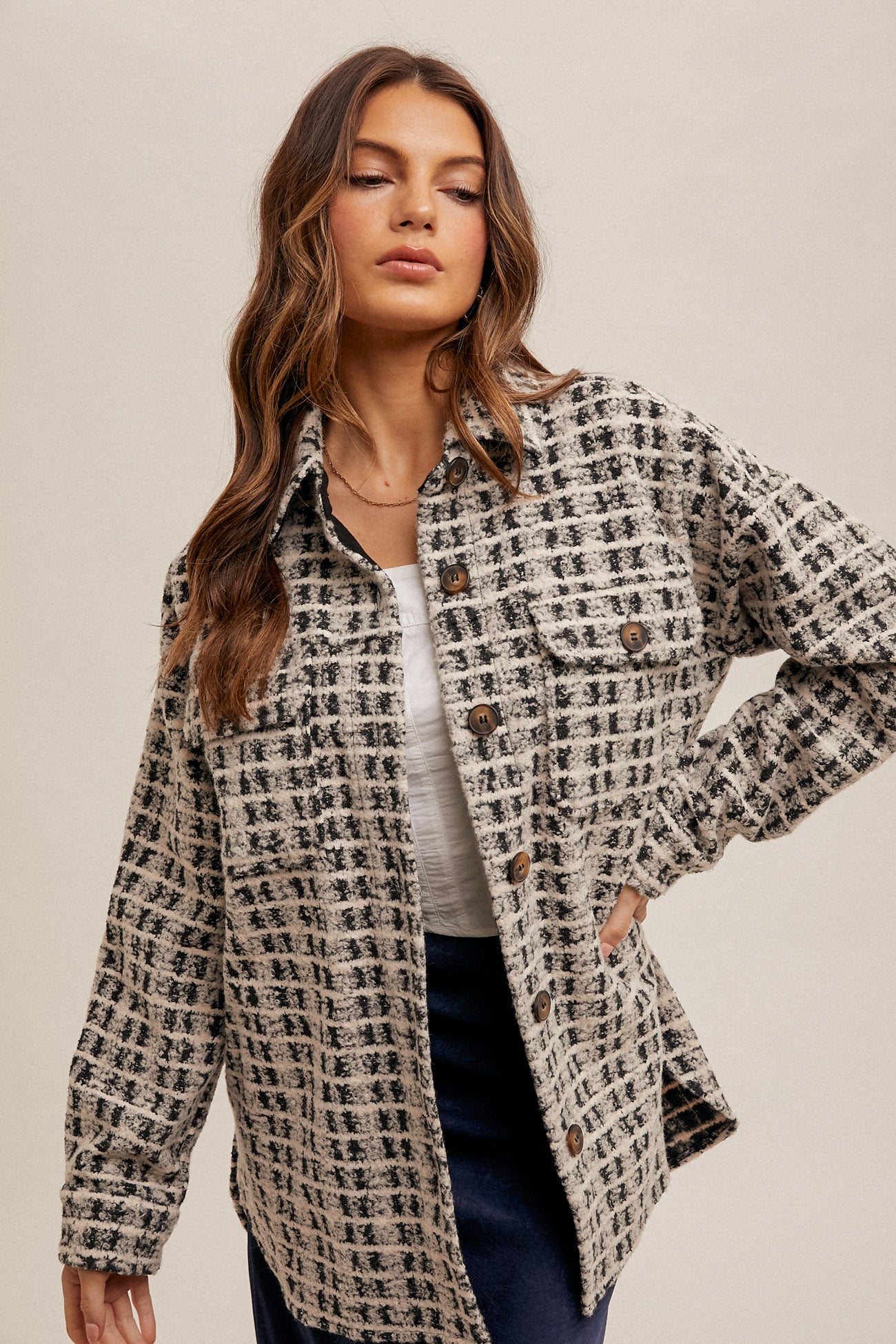Black Checkered Jacket