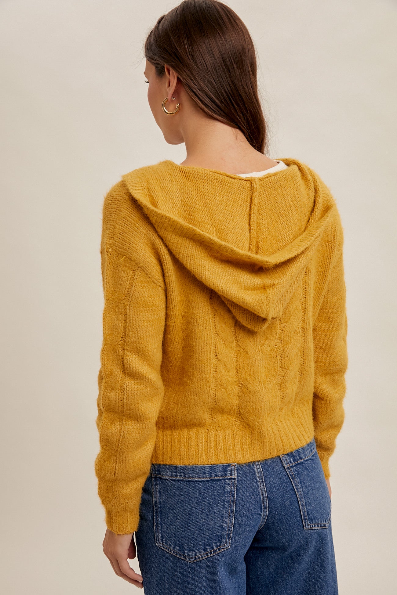 Mustard Yarn Cardigan