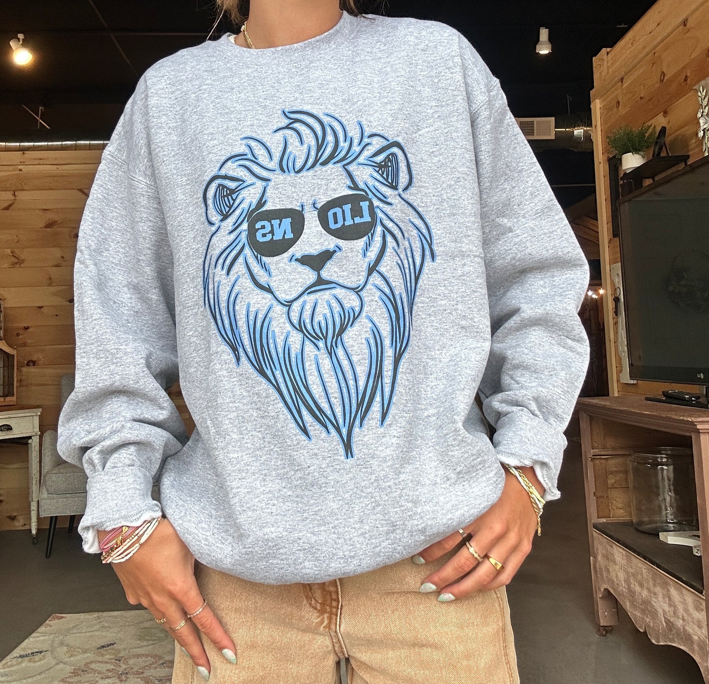 Sport Grey Detroit Lions Sweatshirt