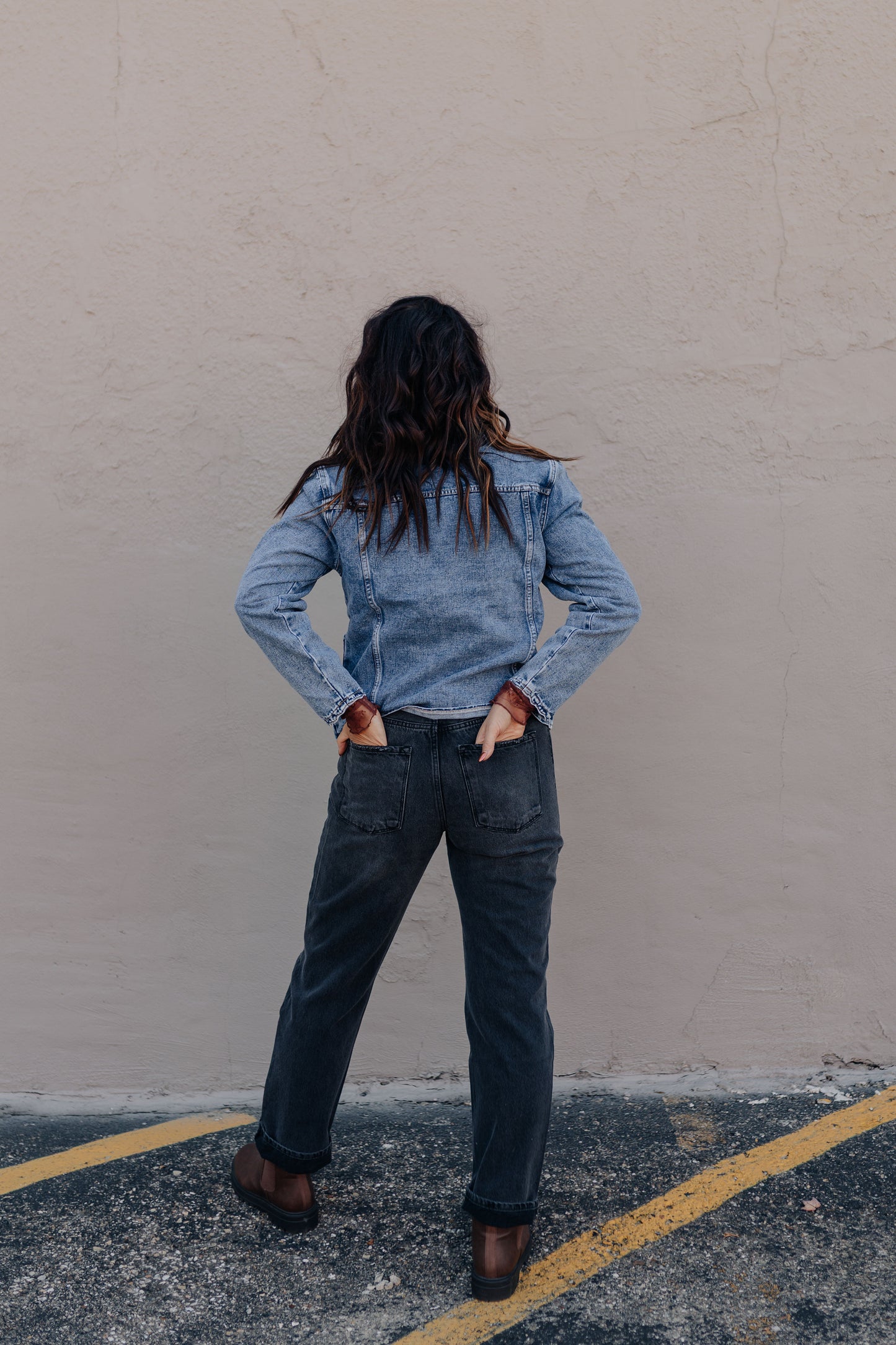 Scallop Trim Jean Jacket