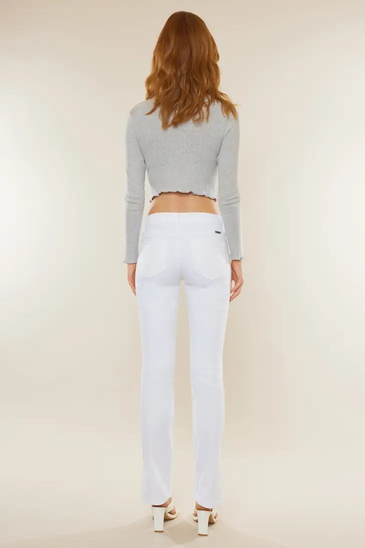 White Straight Leg Jean