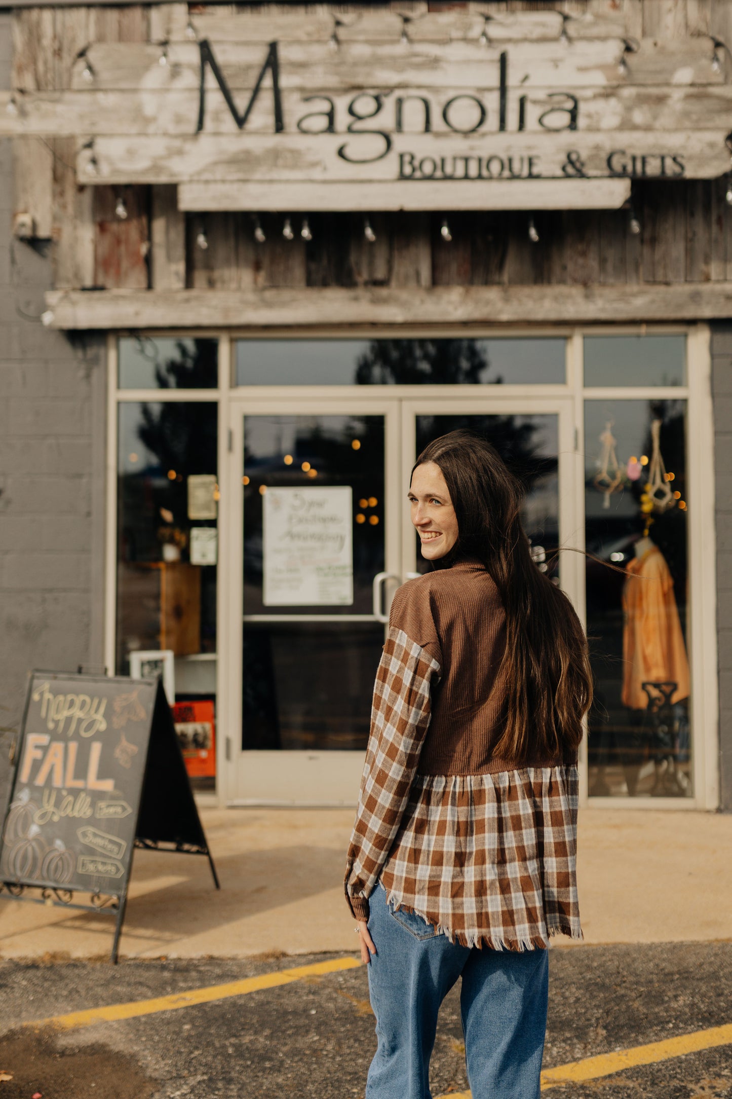 Fringe Bottom Plaid Button Down