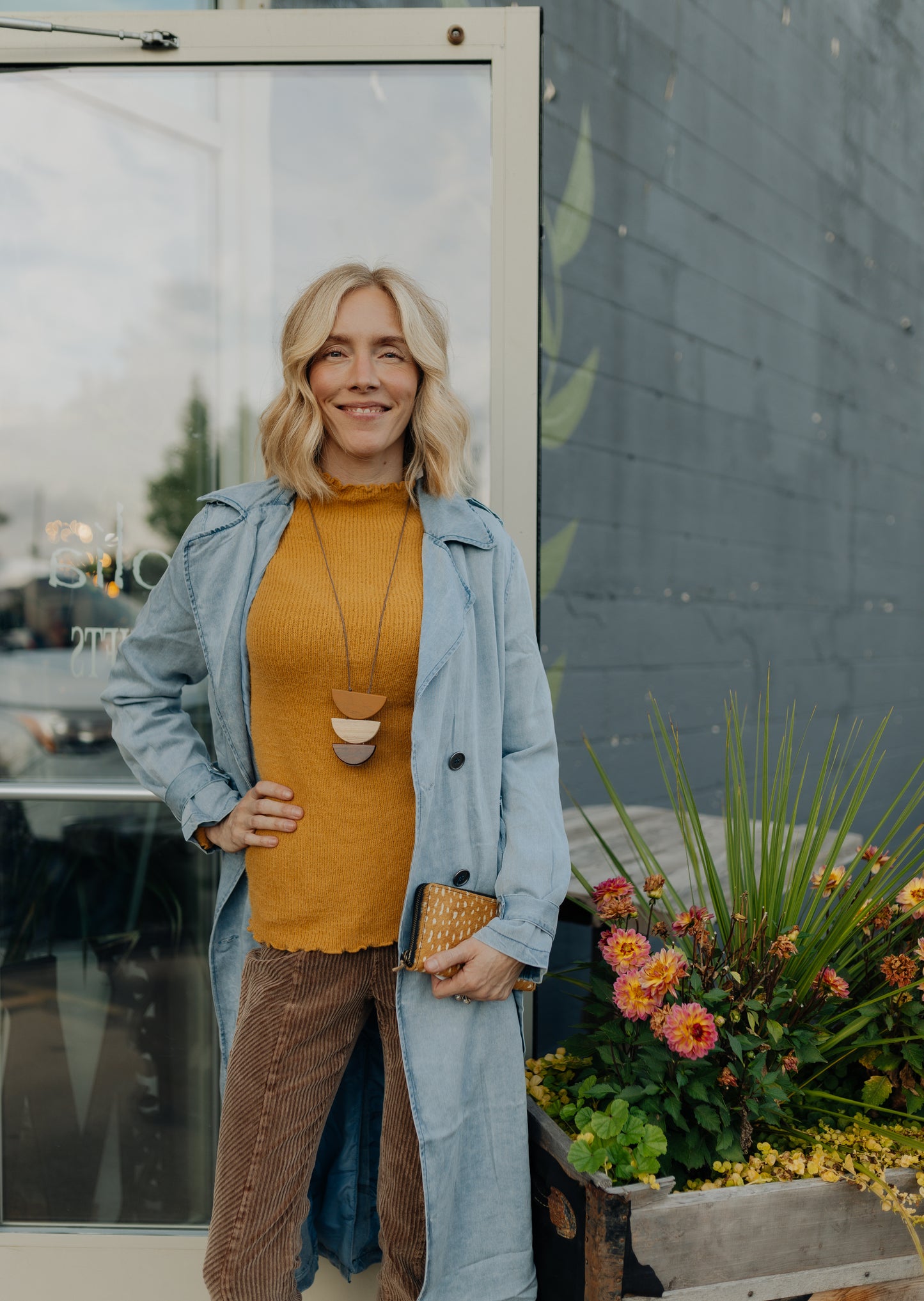 Mustard Mock Neck Top