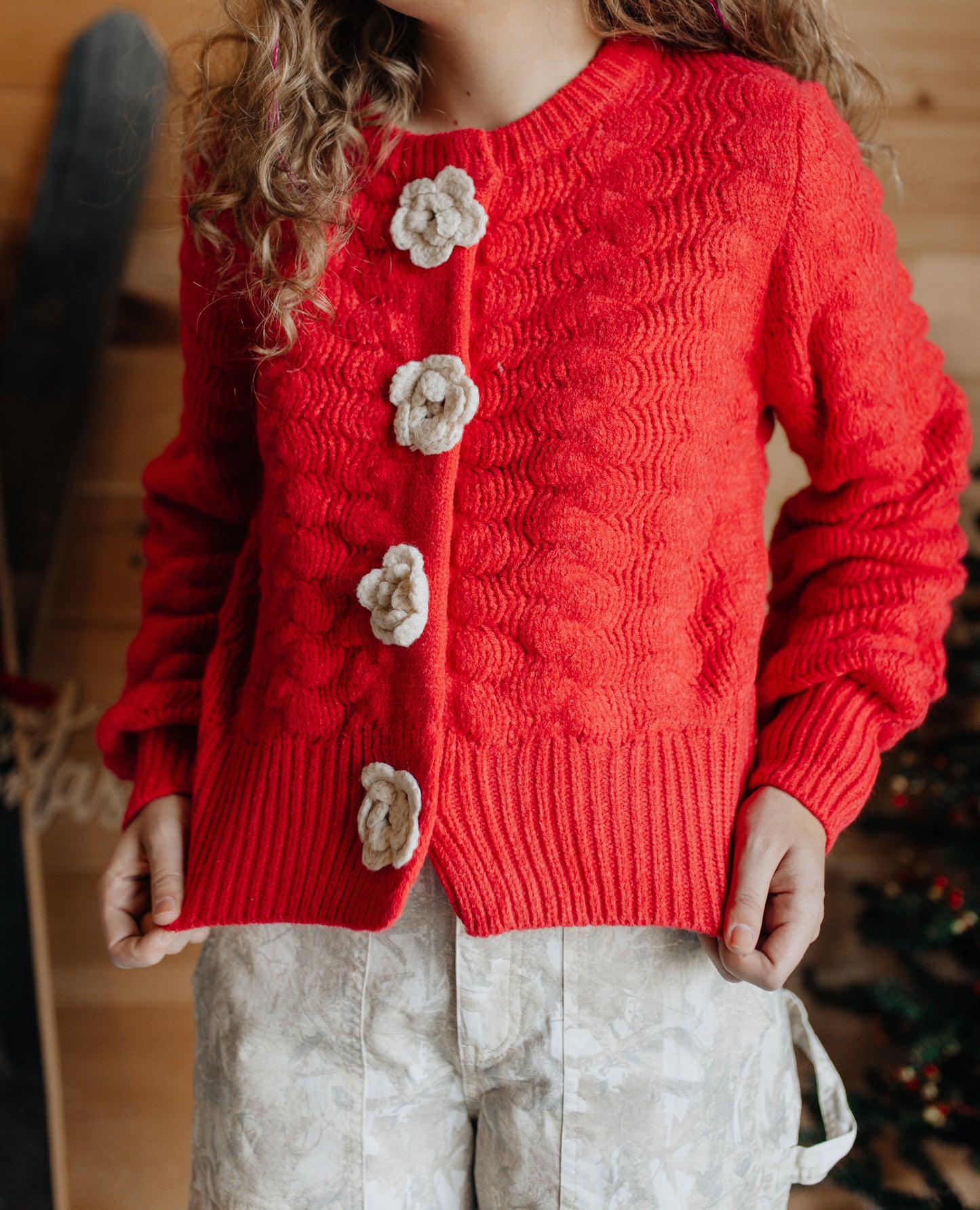 Holiday Rosebud Sweater