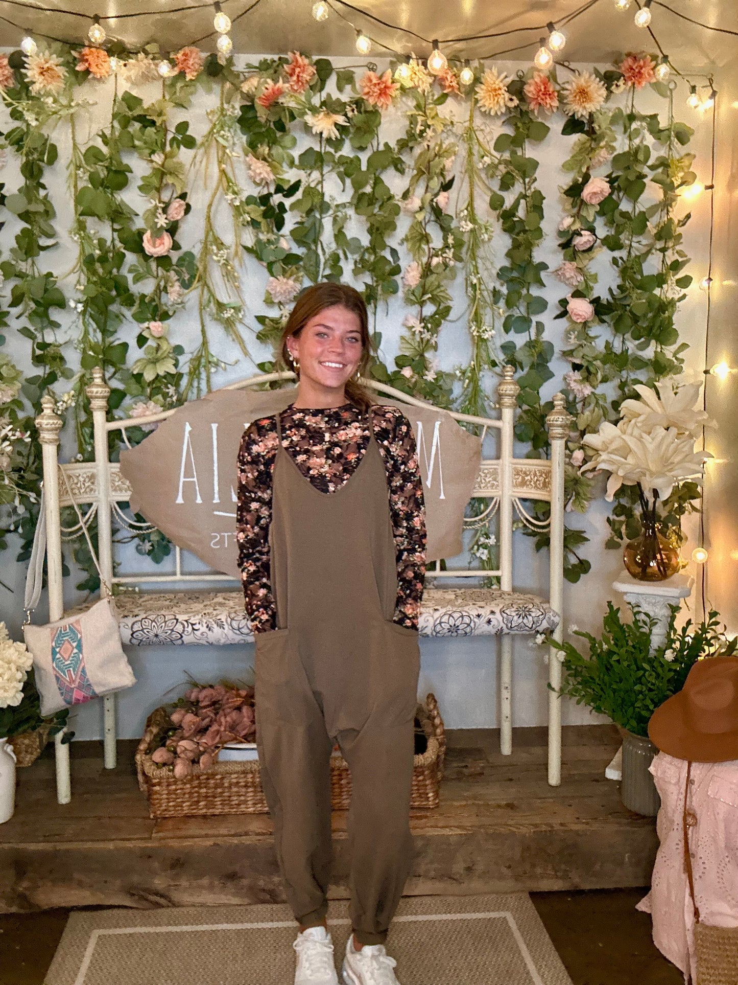 Army Green Harem Jumpsuit