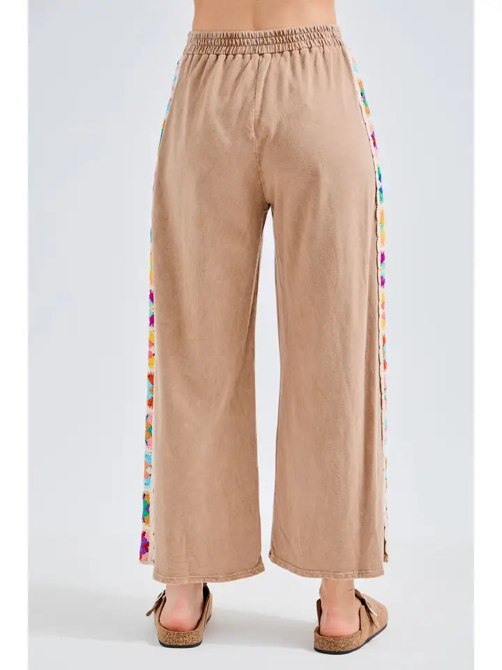 Latte Crochet Side Pant
