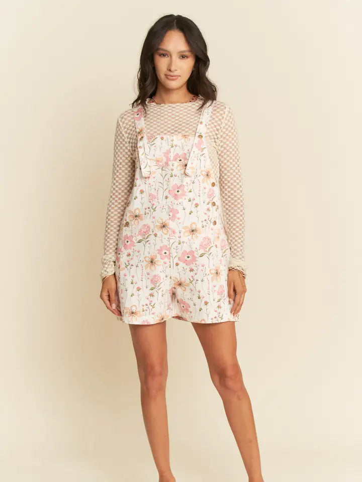 Floral Overall Romper