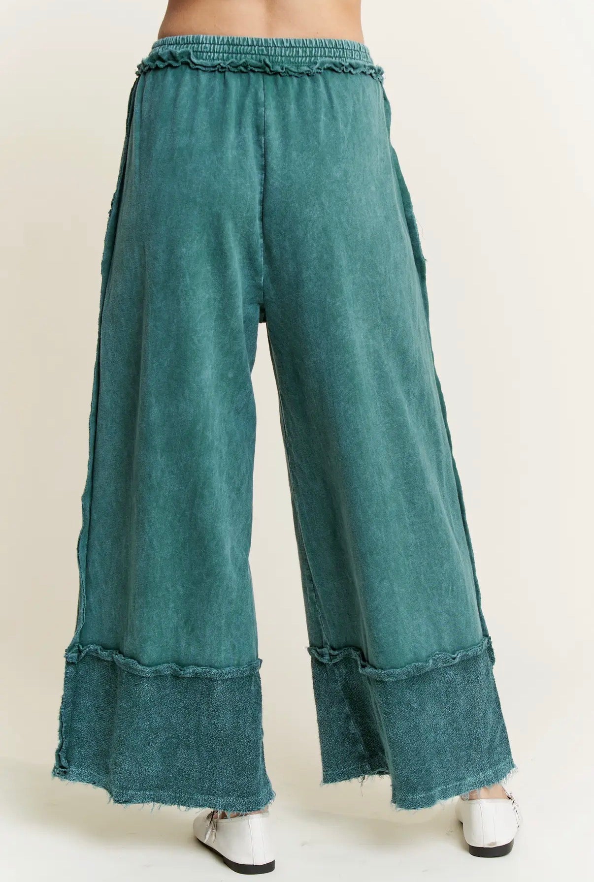 Midnight Green Wide Leg Pant