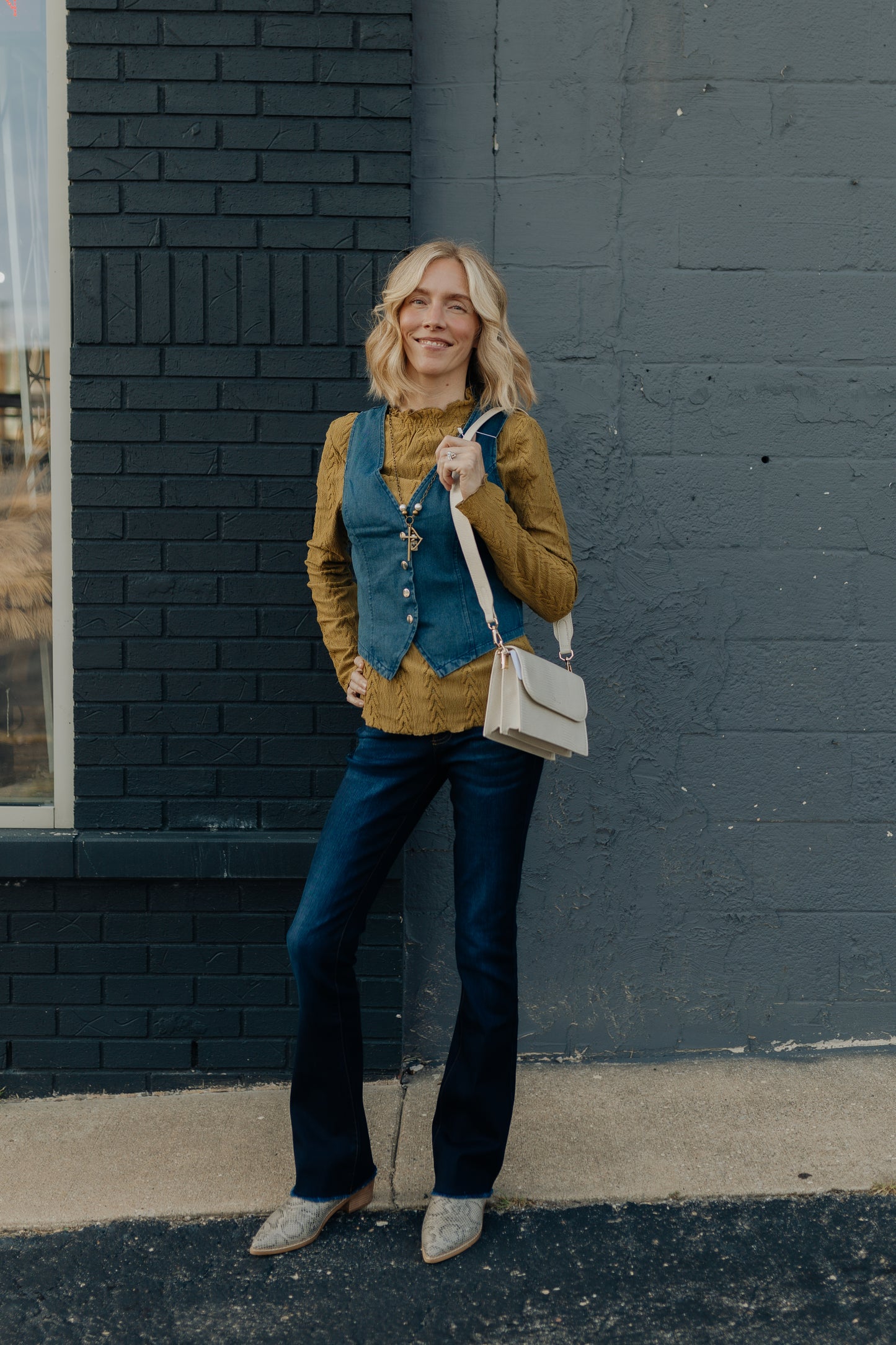 Harper's Textured Top - Avocado Green