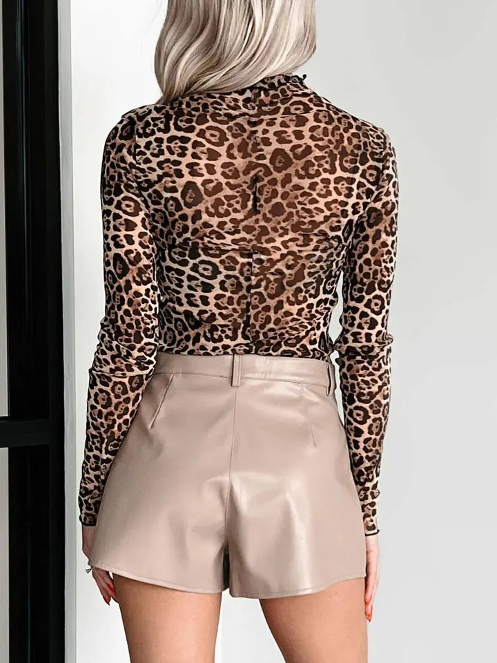 Sheer Animal Print Longsleeve
