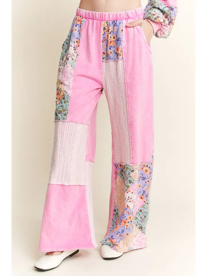 Bubblegum Pink Floral Pants