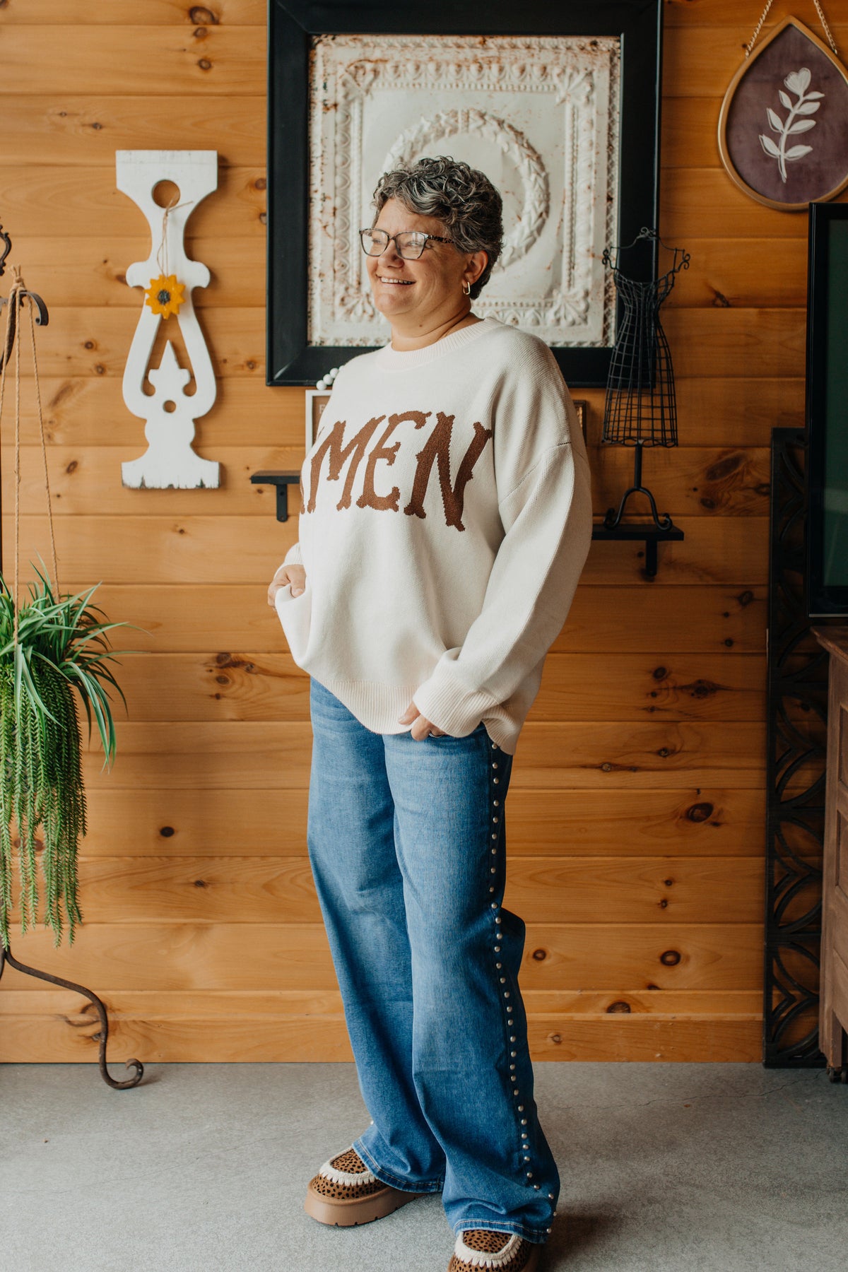 Amen Graphic Sweater