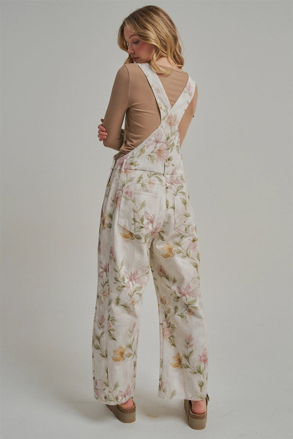 Magnolia Floral Overalls