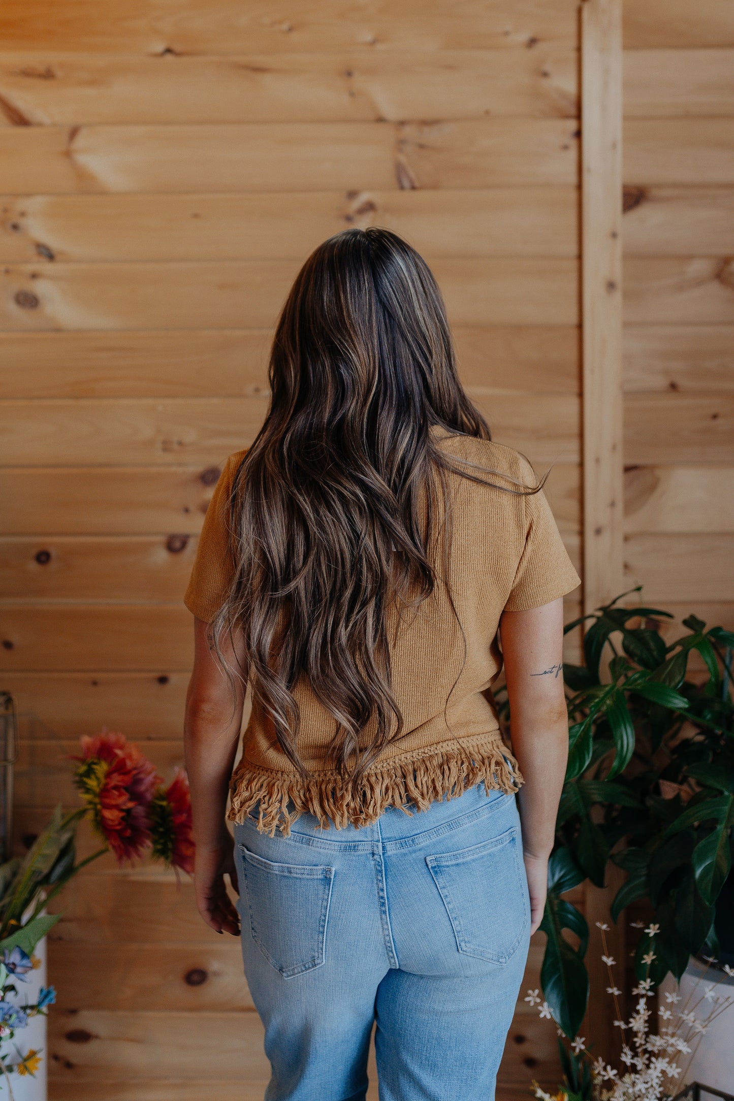 Mustard Fringe Bottom Top