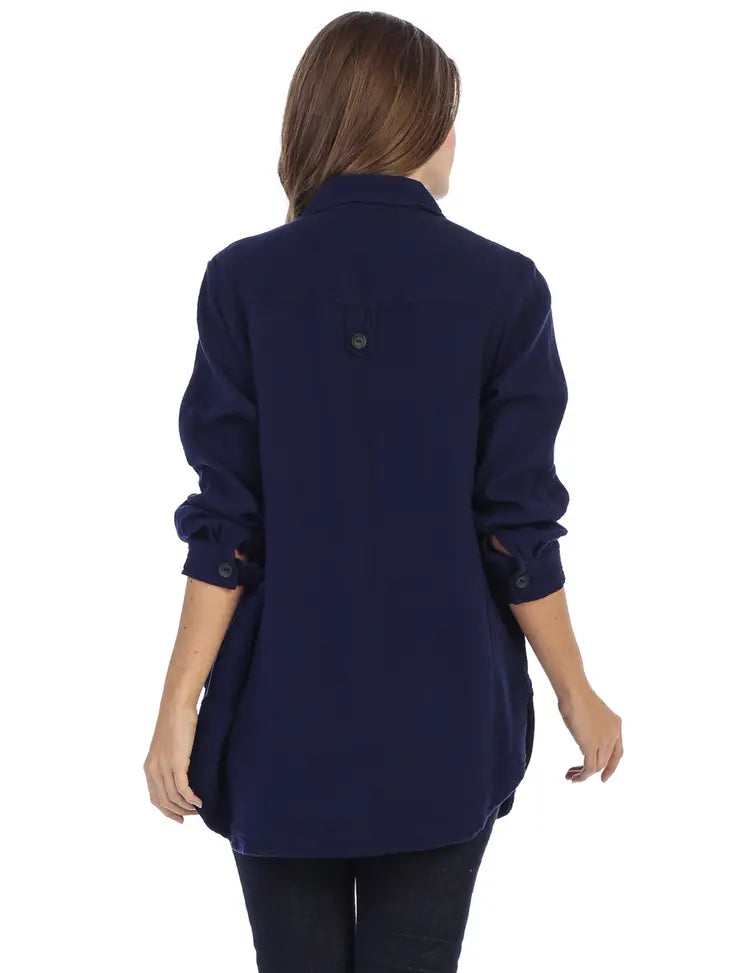 Navy Shirt Jacket