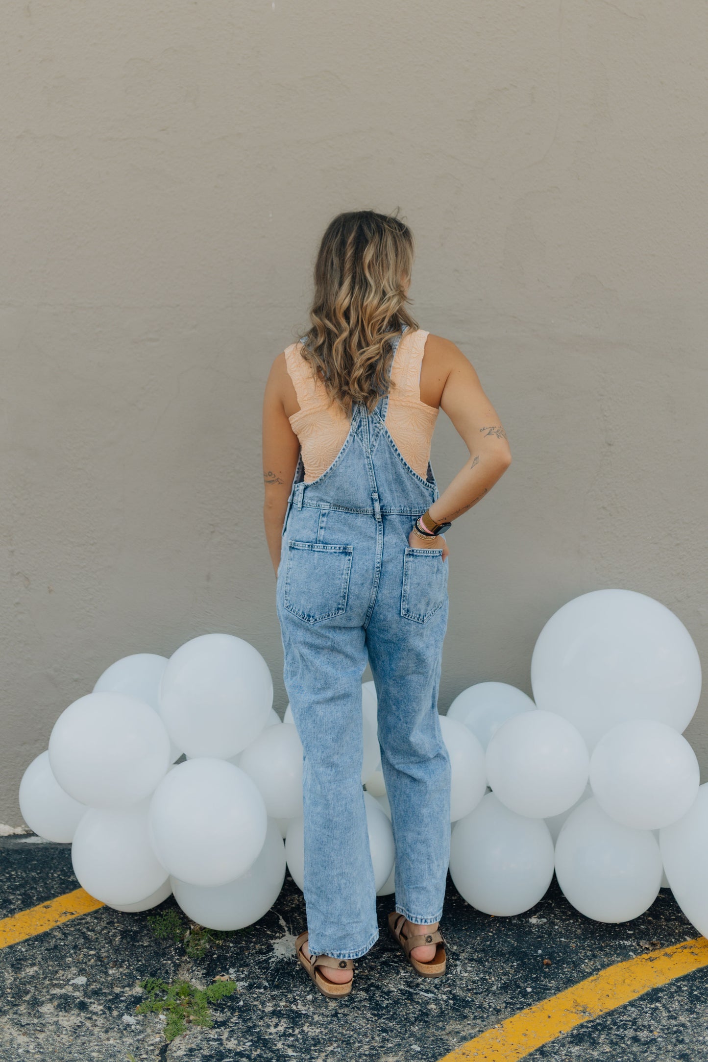 Stone Washed Denim Bibs