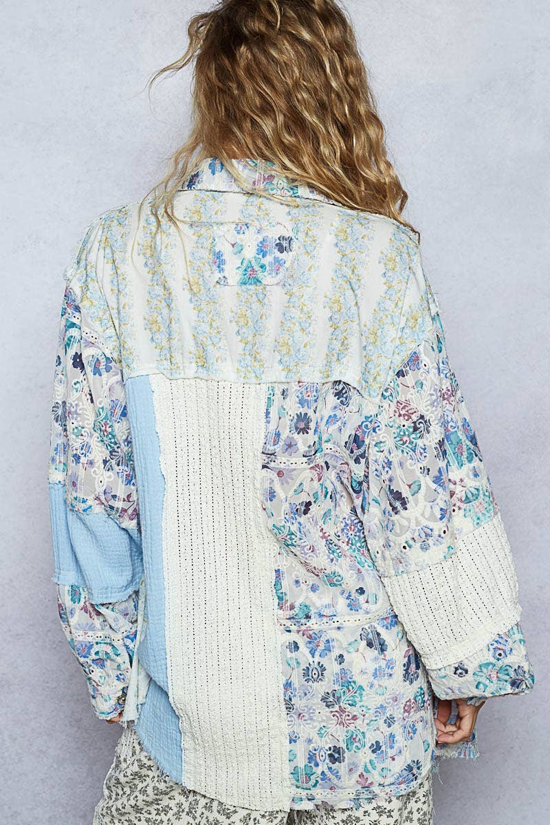 Bluebell Bloom Balloon Sleeve Top