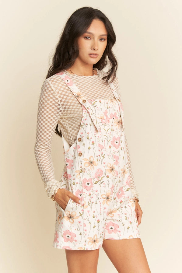Floral Overall Romper