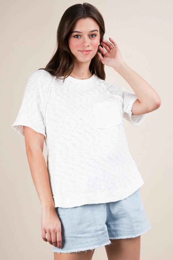 Casual Knit Top - White