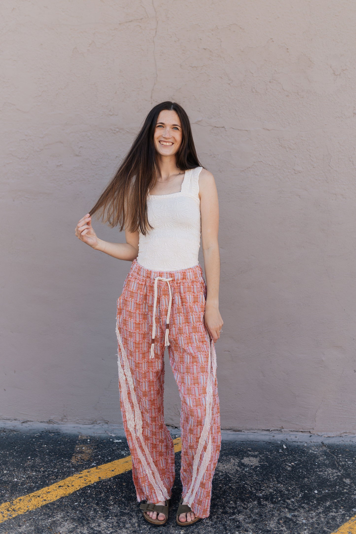 Orange Checkered Pants