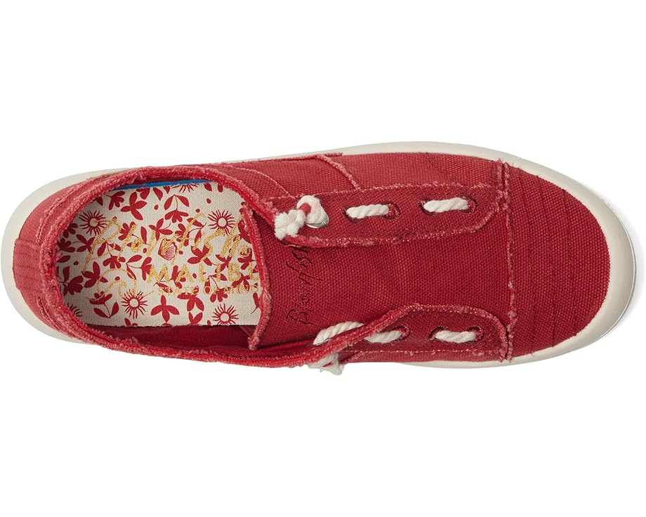Red Canvas Slip-On Shoes