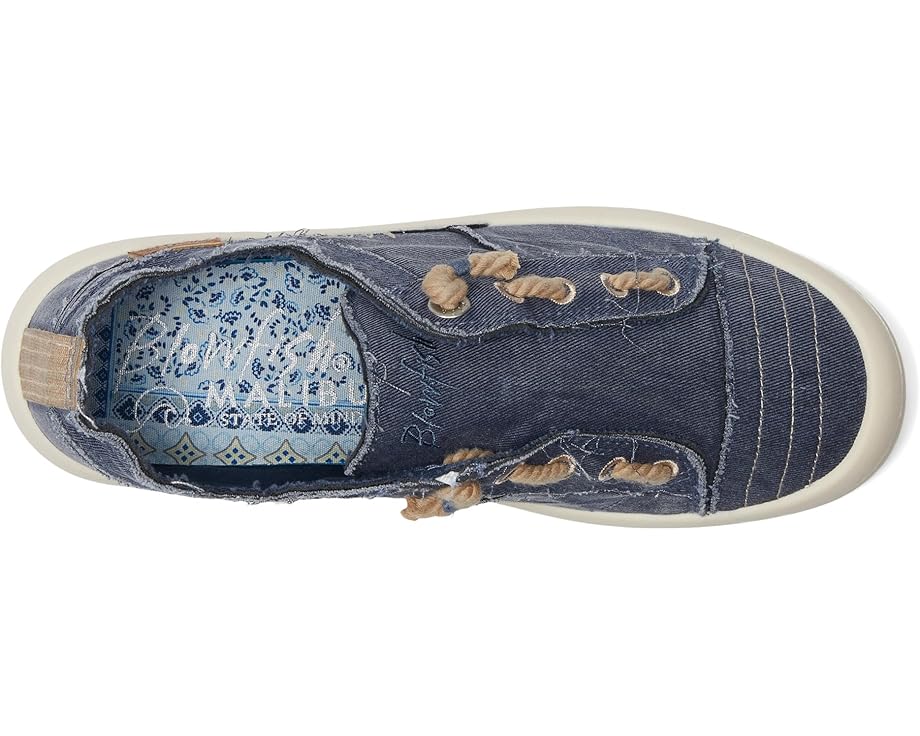 Navy Twill Slip-On Shoes