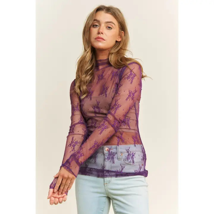 Lace Longsleeve - Purple