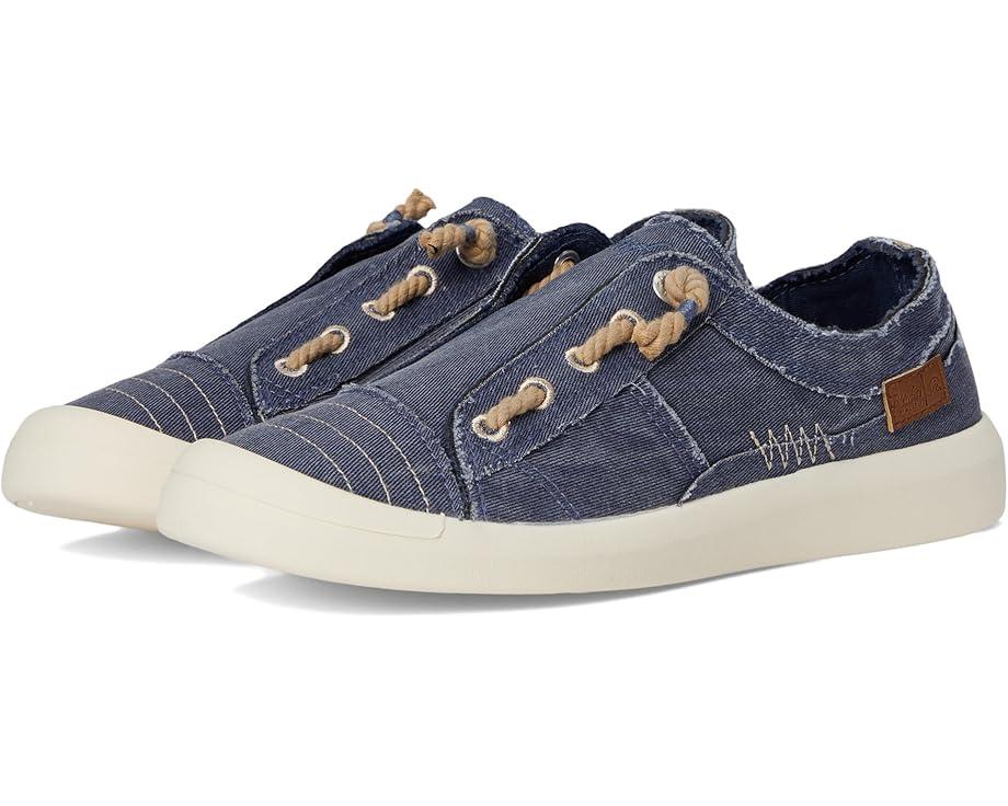 Navy Twill Slip-On Shoes