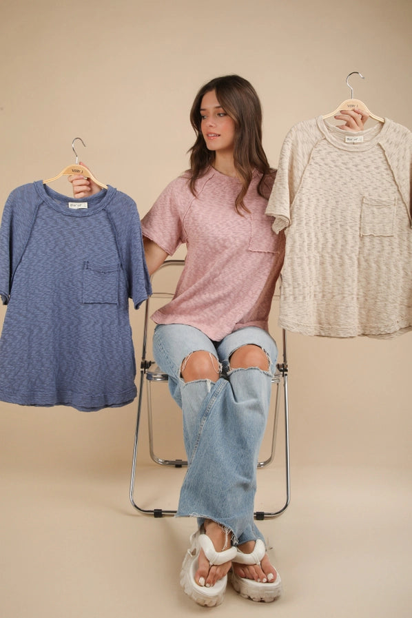 Casual Knit Top - Taupe