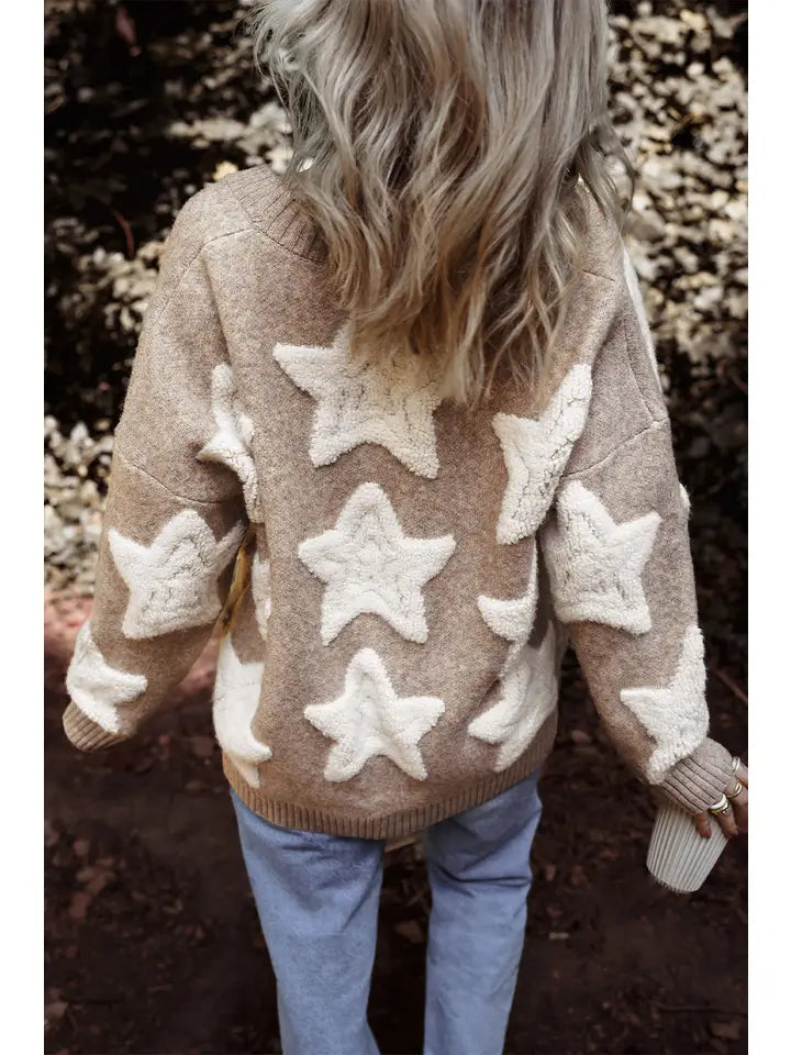 Star Sherpa Cardigan