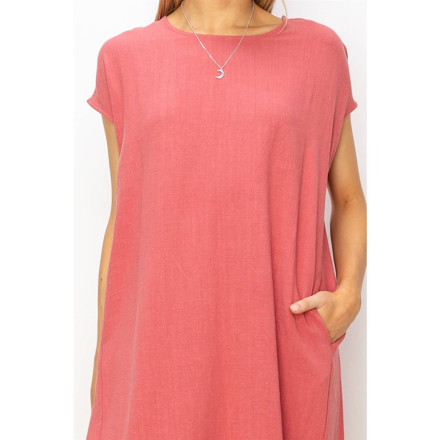 Linen Oversized Midi Dress