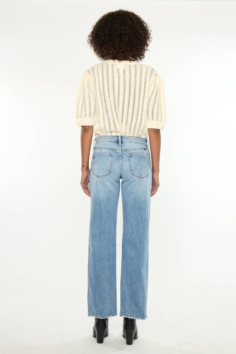 Mid-Rise True Straight Leg Kancan Jean