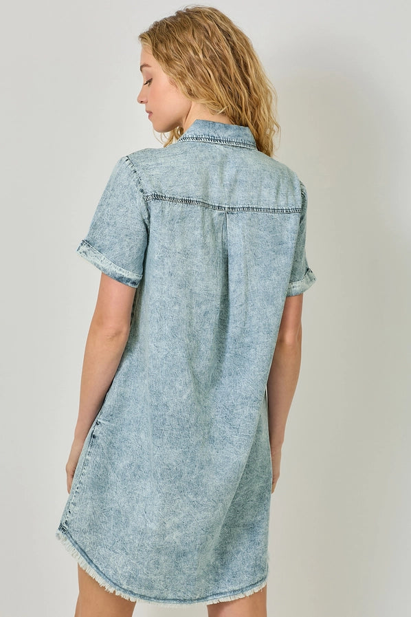 Acid Wash Denim Dress