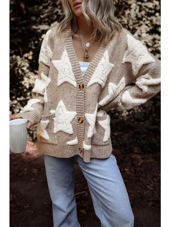 Star Sherpa Cardigan