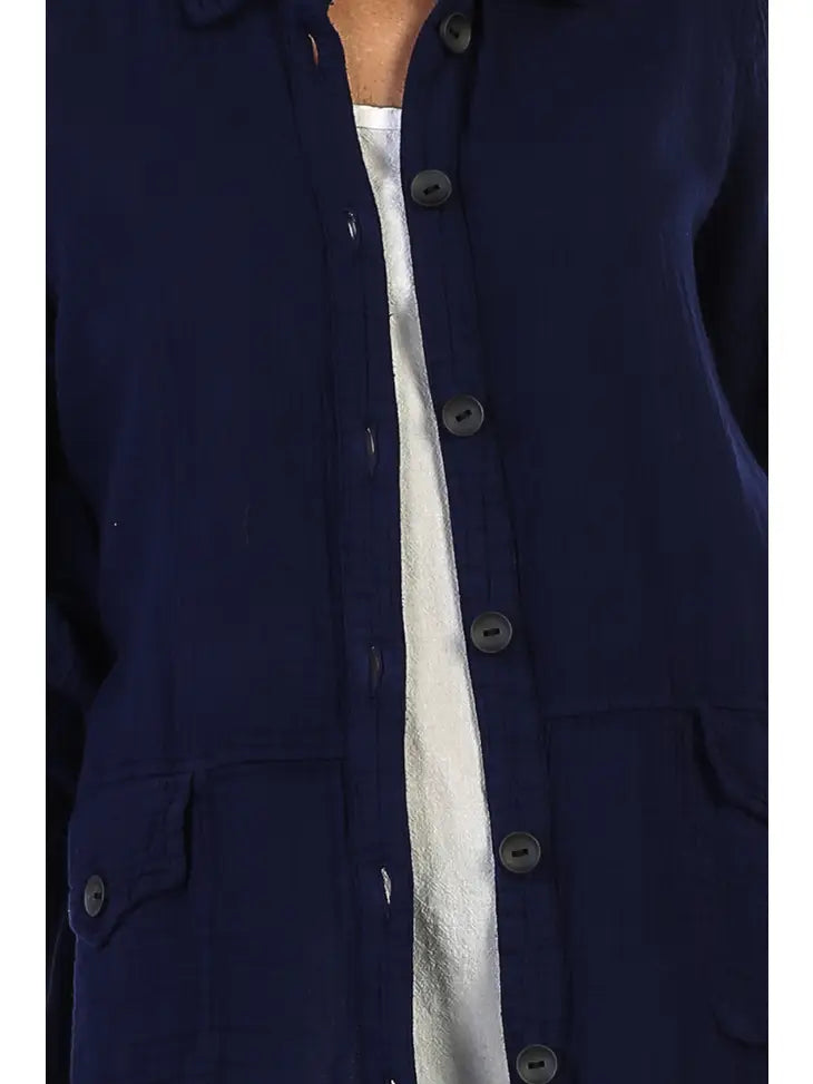 Navy Shirt Jacket