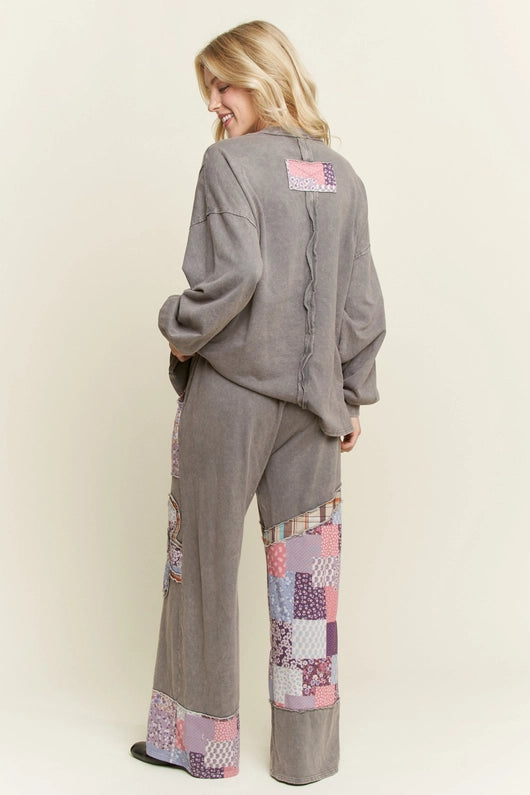 Mineral Washed Patch Daisy Longsleeve