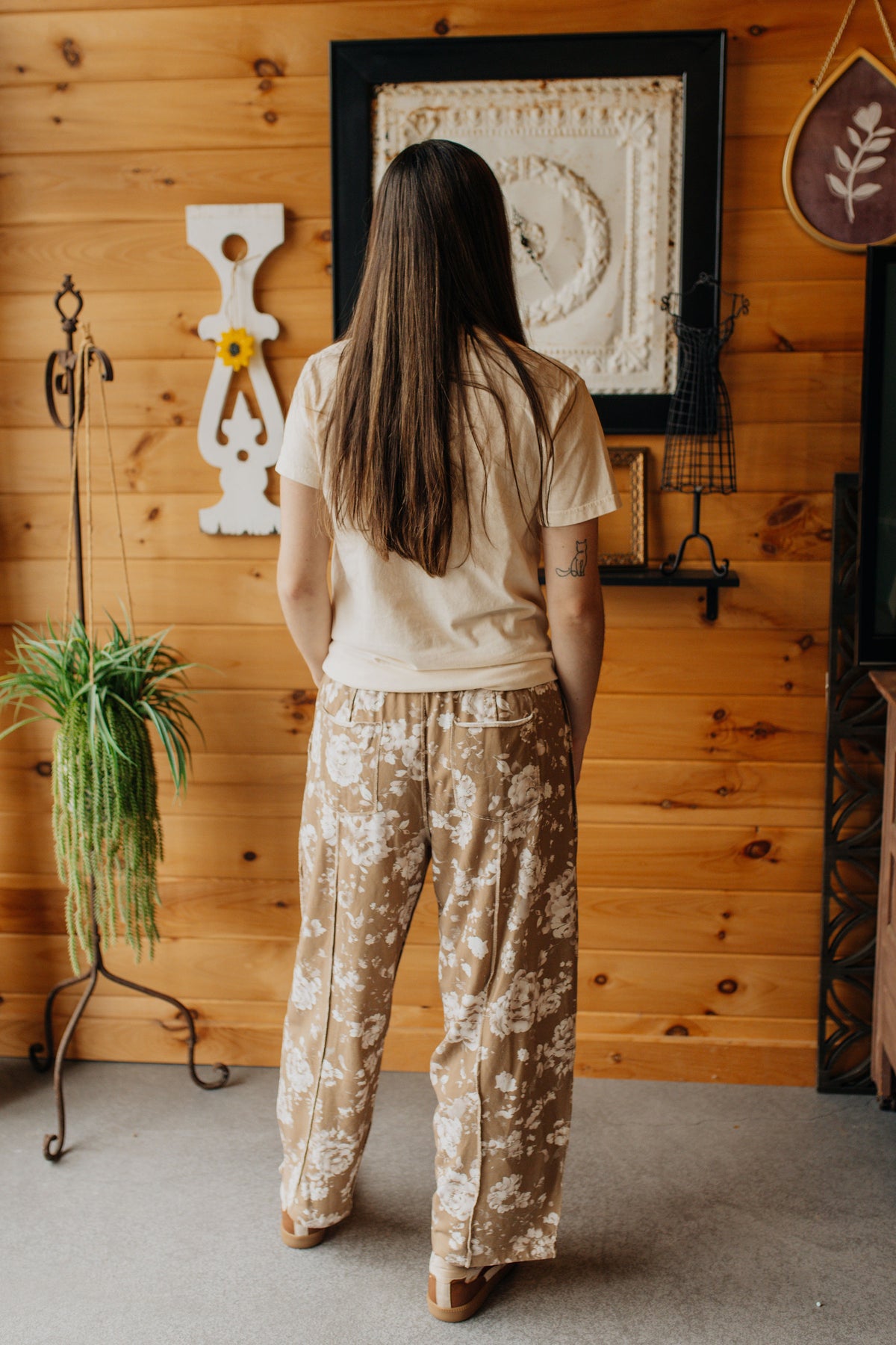 Mocha Floral Pant