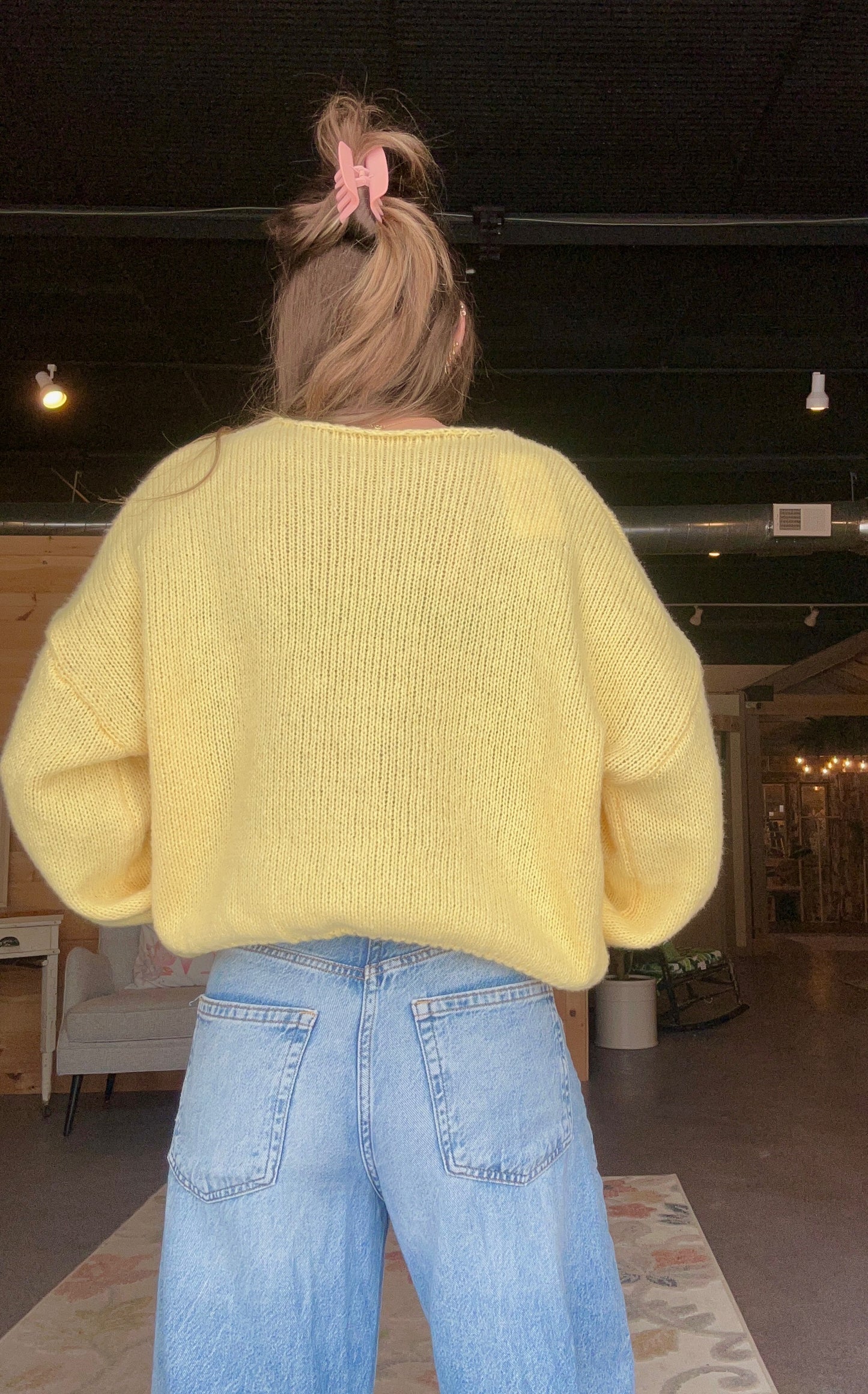 Lindsay's Tie Cardigan - Yellow